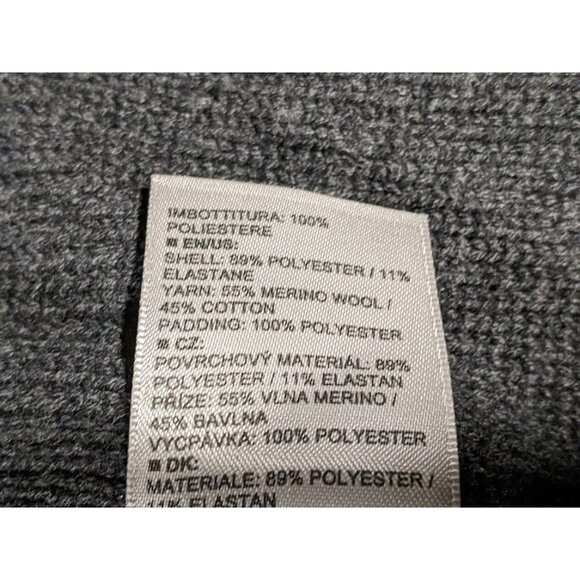 KJUS Women's XL Vail Jacket Full Zip Cable Knit Merino Wool Blend Athletic Black - Picture 4 of 11